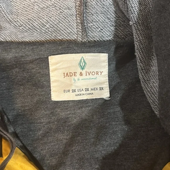 Gold/Yellow Puff Vest with Built in Gray Hoodie Size 2X - Picture 6 of 8